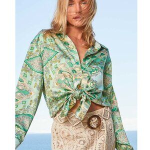 43377 POL Sateen Paisley Shirt